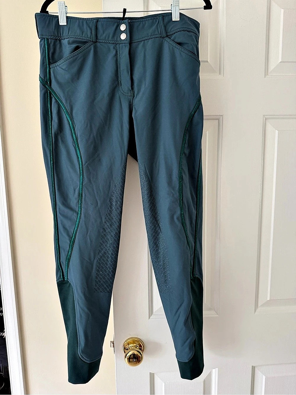 Dover Saddlery Wellesley Breeches Green full seat Waist 30